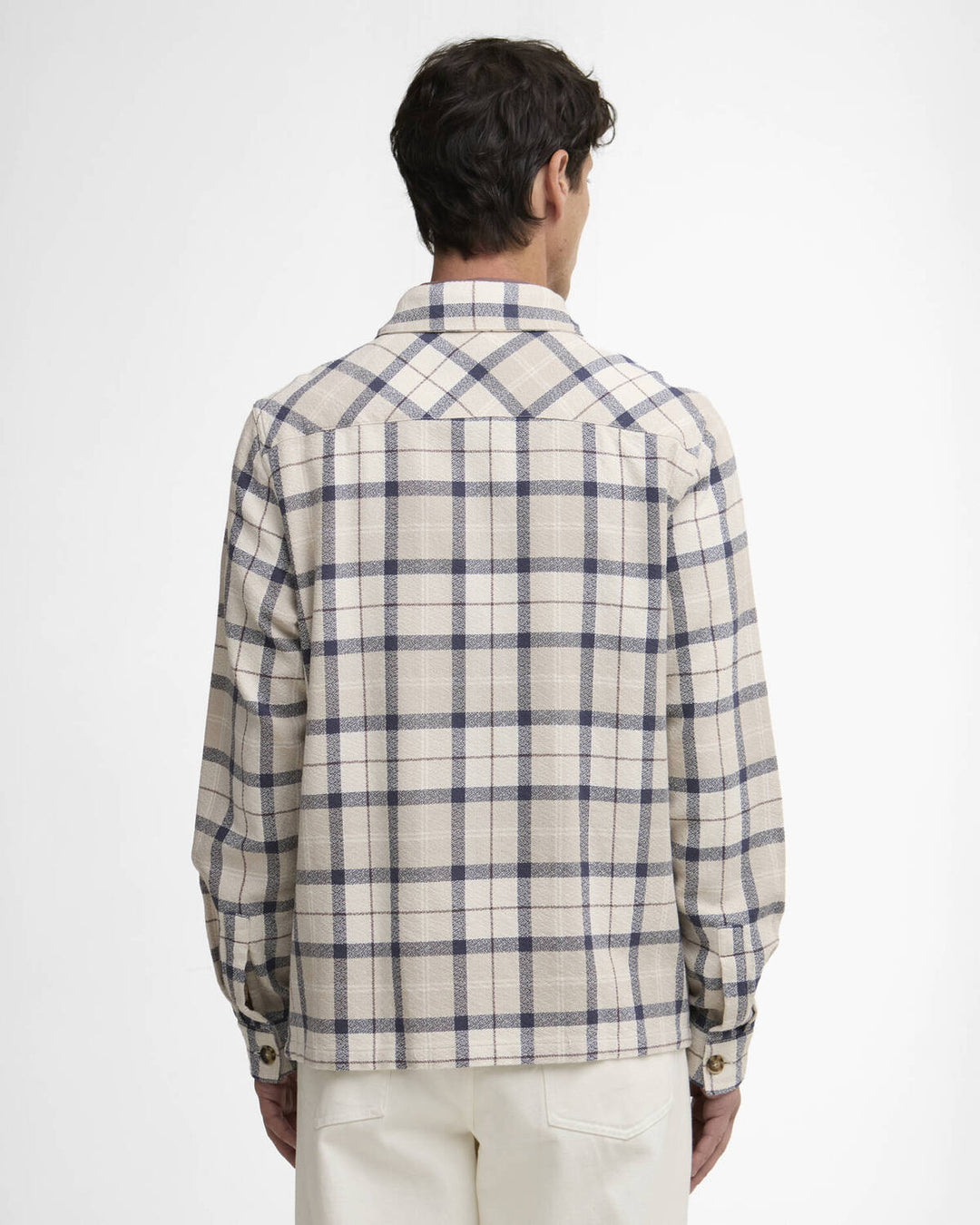 Barbour Vennel Textured Tartan Overshirt – Beige-100% katoen-HEREN SHIRTS-Beige