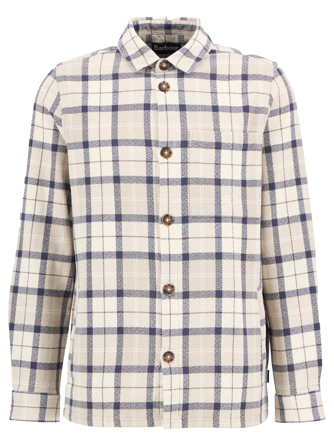 Barbour Vennel Textured Tartan Overshirt – Beige-100% katoen-HEREN SHIRTS-Beige