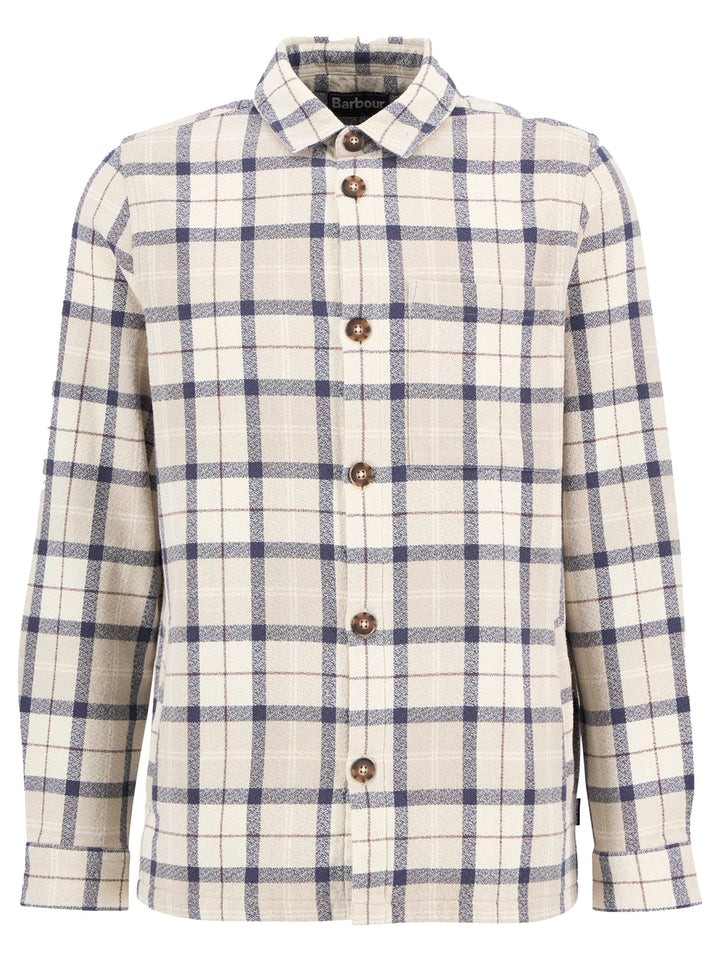 Barbour Vennel Textured Tartan Overshirt – Beige-100% katoen-HEREN SHIRTS-Beige