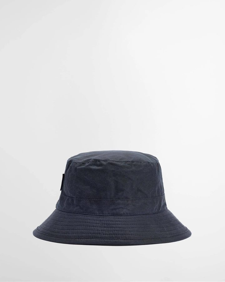 Barbour Waxed Bucket Hat – Blauw-100% waxed katoen-HEREN ACCESSOIRES-Blauw