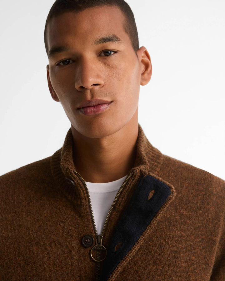 Barbour Wollen Cardigan – Bruin-100% wol-HEREN TRUIEN & VESTEN-Bruin