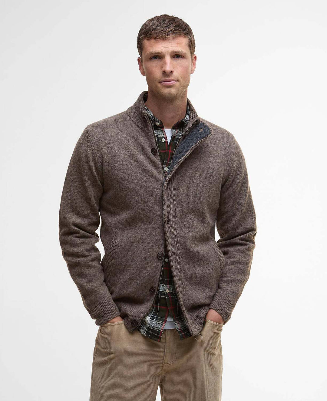 Barbour Wollen Vest – Bruin-100% wol-HEREN TRUIEN & VESTEN-Bruin