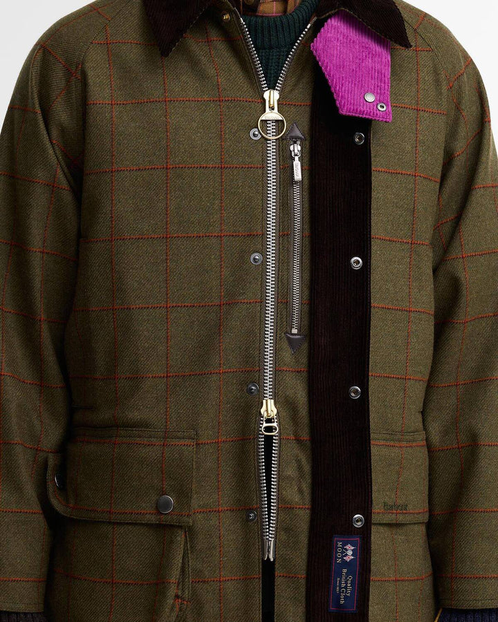 Barbour x Paul Smith Beaufort Wollen Jack – Groen-100% wol<br />Voering: 100% katoen-HEREN JASSEN & JACKS-Groen