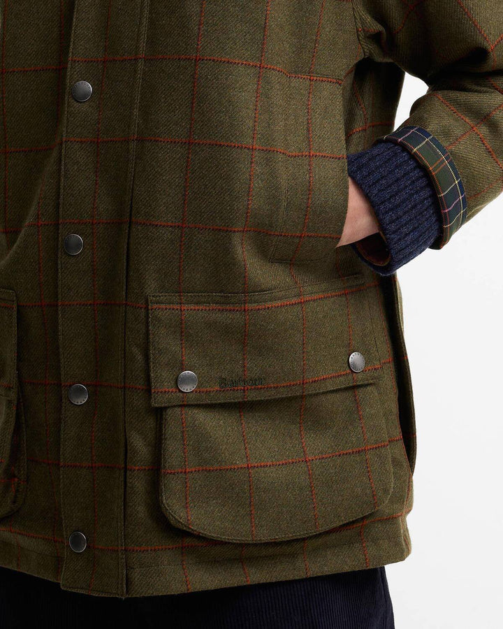 Barbour x Paul Smith Beaufort Wollen Jack – Groen-100% wol<br />Voering: 100% katoen-HEREN JASSEN & JACKS-Groen
