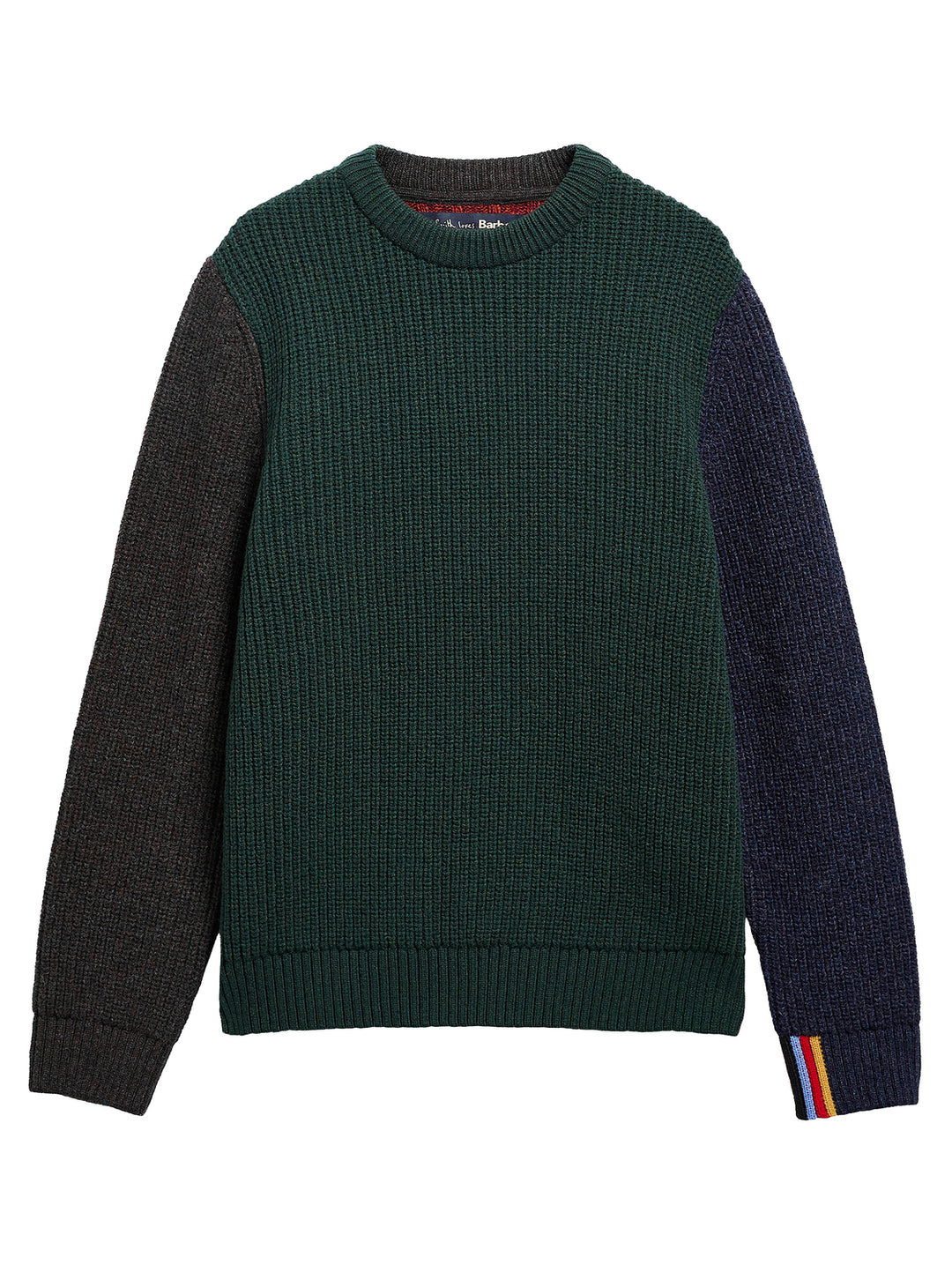 Barbour x Paul Smith Cable Tyne Trui – Groen-100% wol-HEREN TRUIEN & VESTEN-Groen