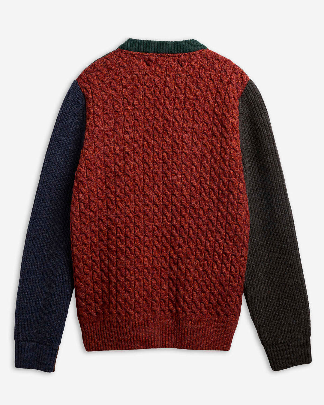 Barbour x Paul Smith Cable Tyne Trui – Groen-100% wol-HEREN TRUIEN & VESTEN-Groen