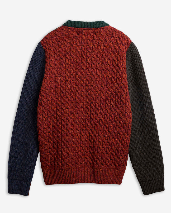 Barbour x Paul Smith Cable Tyne Trui – Groen-100% wol-HEREN TRUIEN & VESTEN-Groen