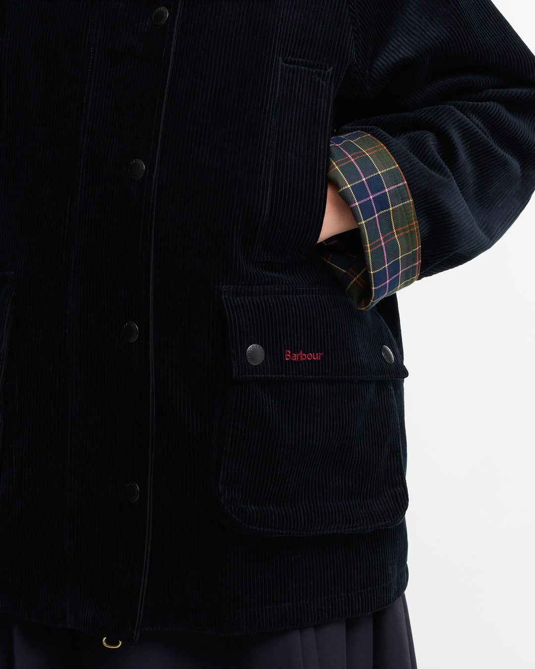 Barbour x Paul Smith Cord Beaufort Jack – Blauw-100% katoen-DAMES JASSEN & JACKS-Blauw