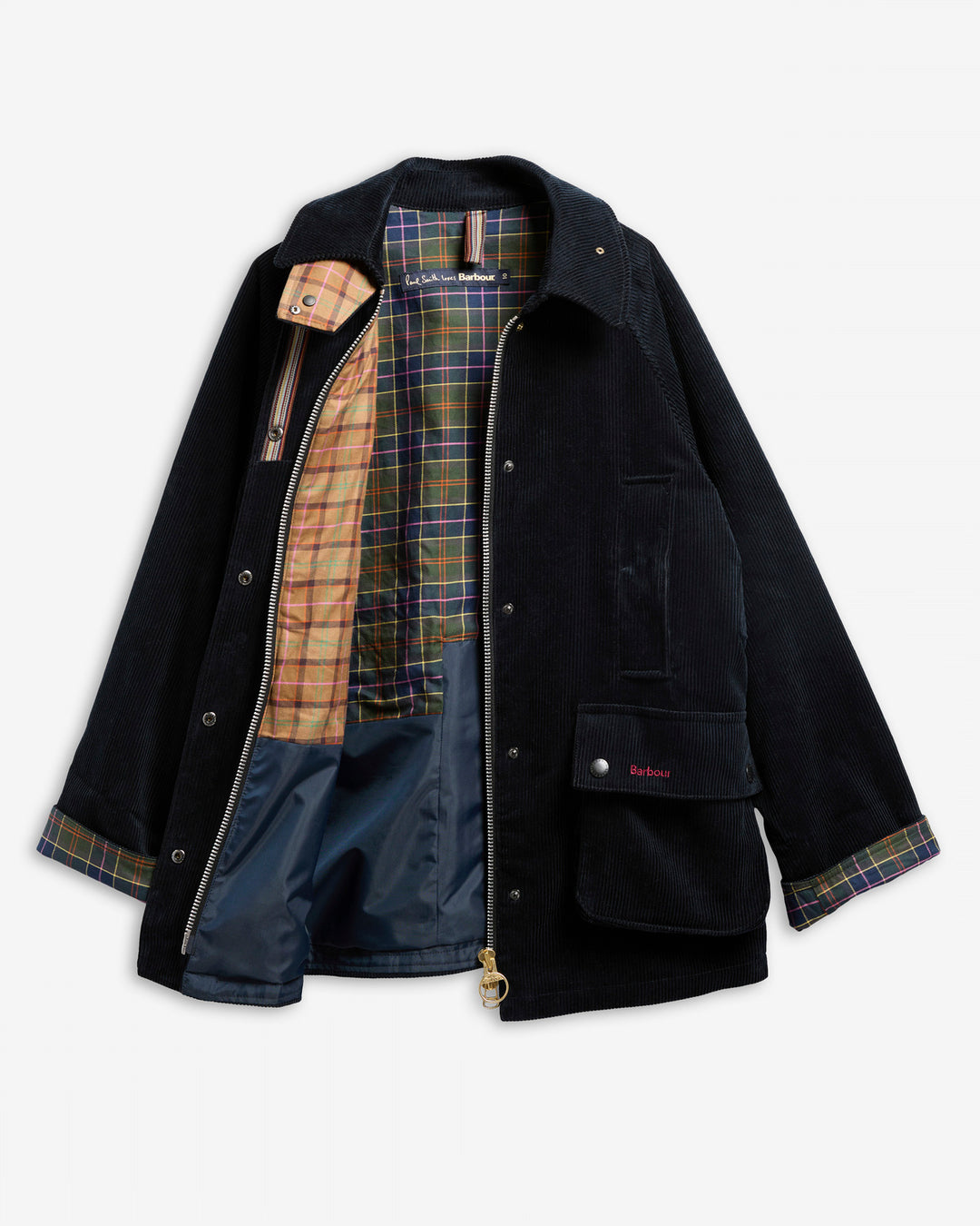 Barbour x Paul Smith Cord Beaufort Jack – Blauw-100% katoen-DAMES JASSEN & JACKS-Blauw