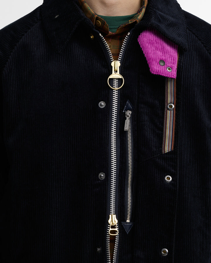 Barbour x Paul Smith Cord Beaufort Jack – Blauw-100% katoen-HEREN JASSEN & JACKS-Blauw