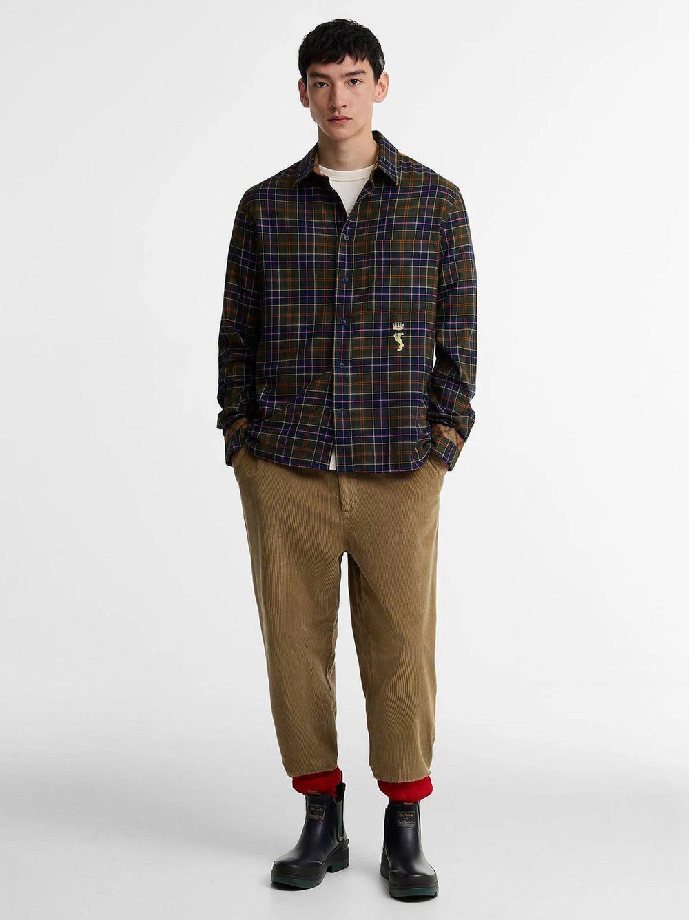 Barbour x Paul Smith Tartan Shirt – Groen-100% katoen-HEREN SHIRTS-Groen