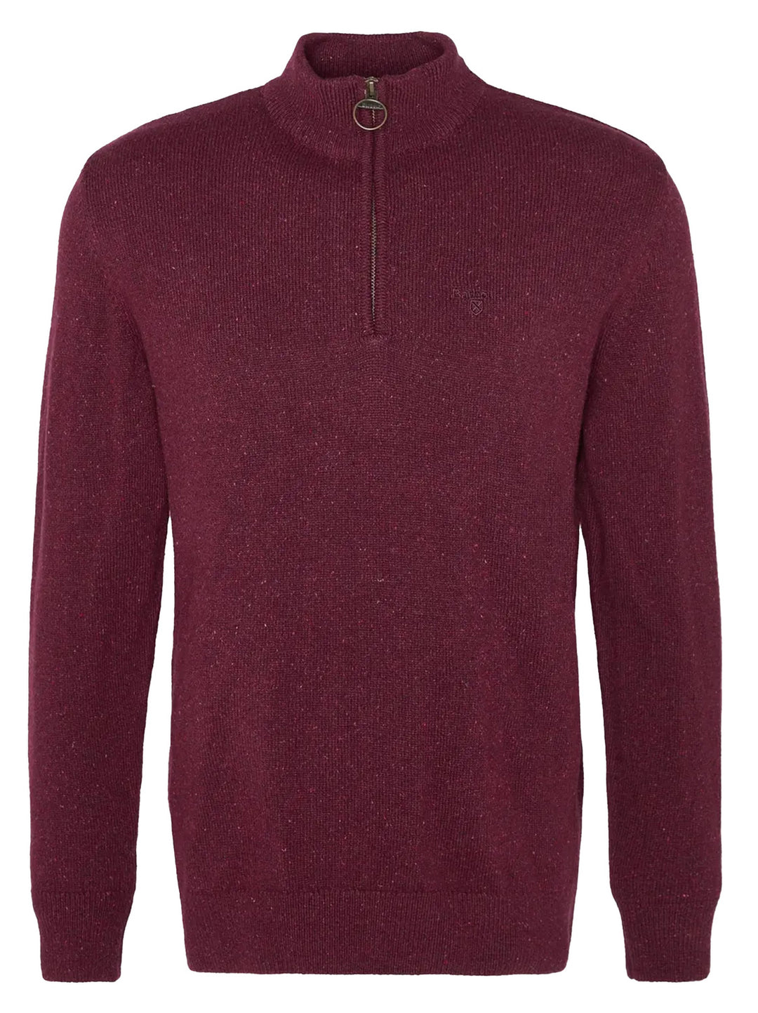 Barbour Zip Sweater – Rood-60% wol, 23% polyamide, 8% viscose, 8% zijde, 1% polyster-HEREN TRUIEN & VESTEN-Rood