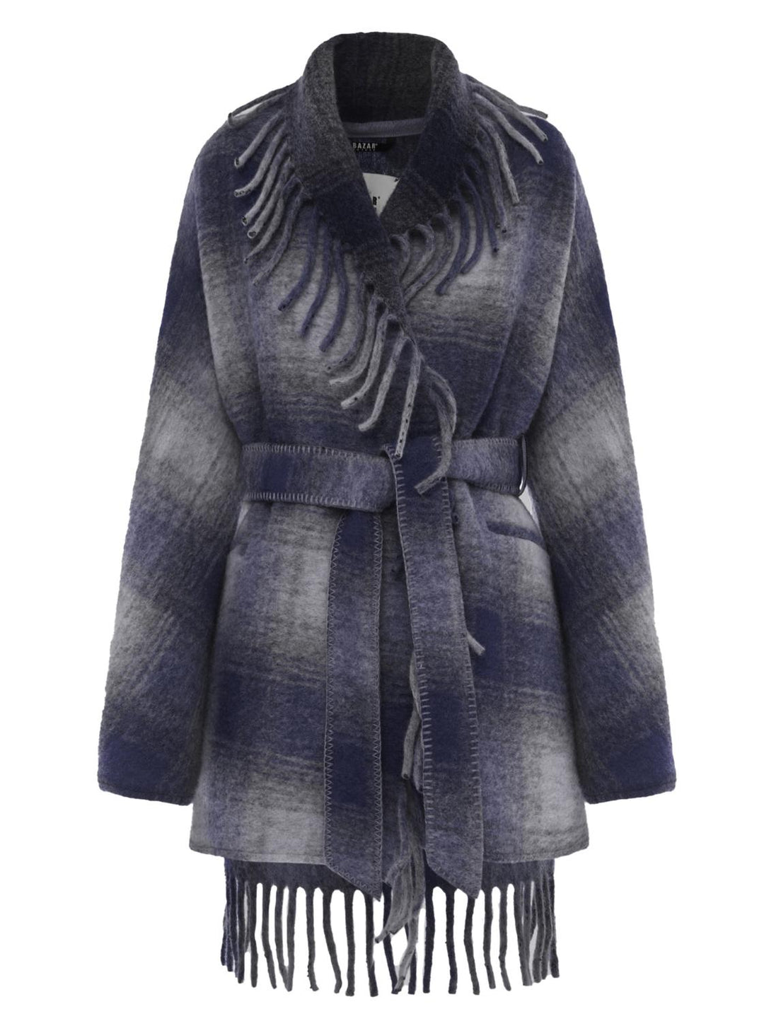 Bazar Deluxe wollen jas-70% wol, 30% polyester-DAMES JASSEN & JACKS-Blauw