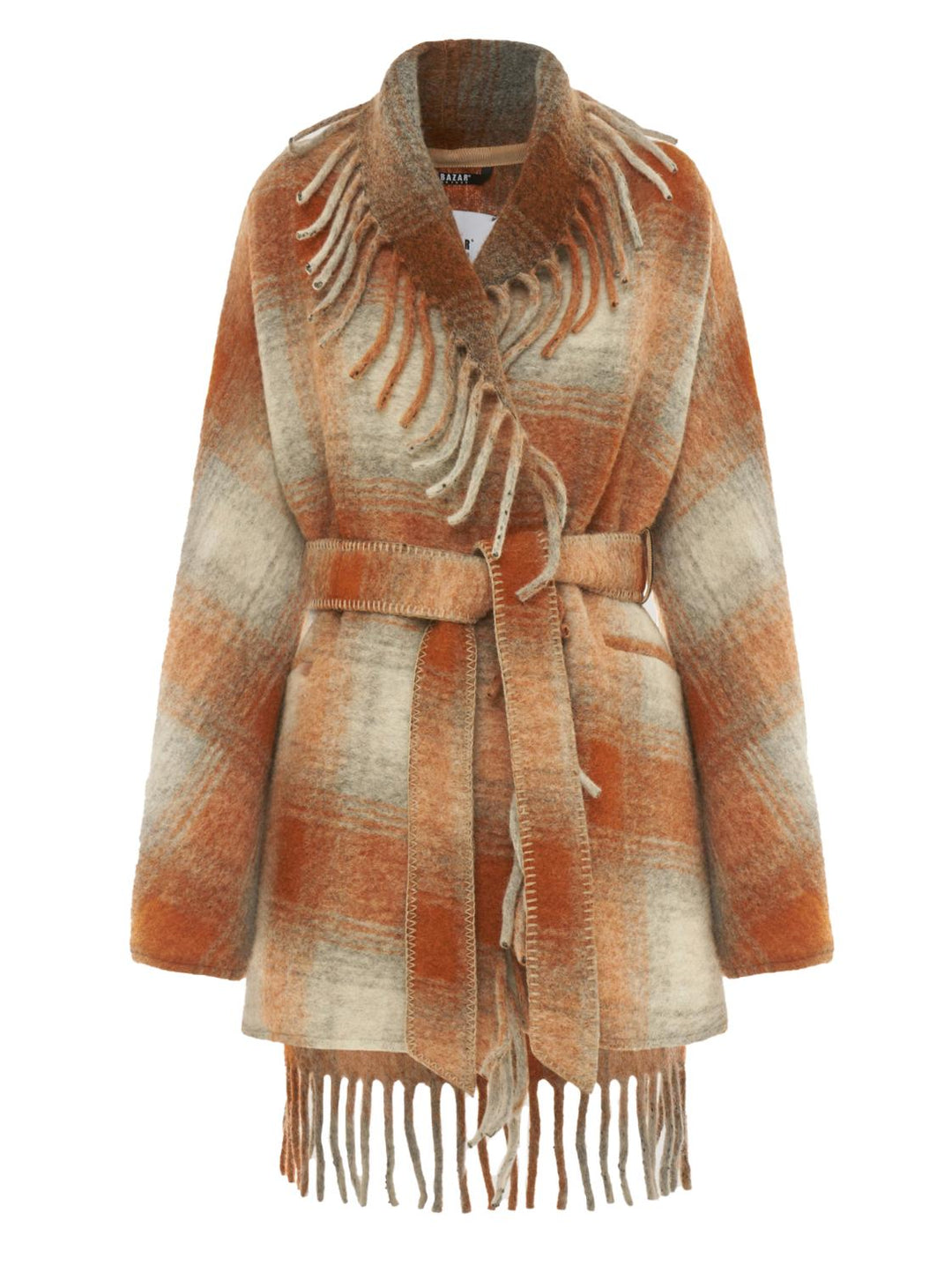 Bazar Deluxe wollen jas-70% wol, 30% polyester-DAMES JASSEN & JACKS-Oranje