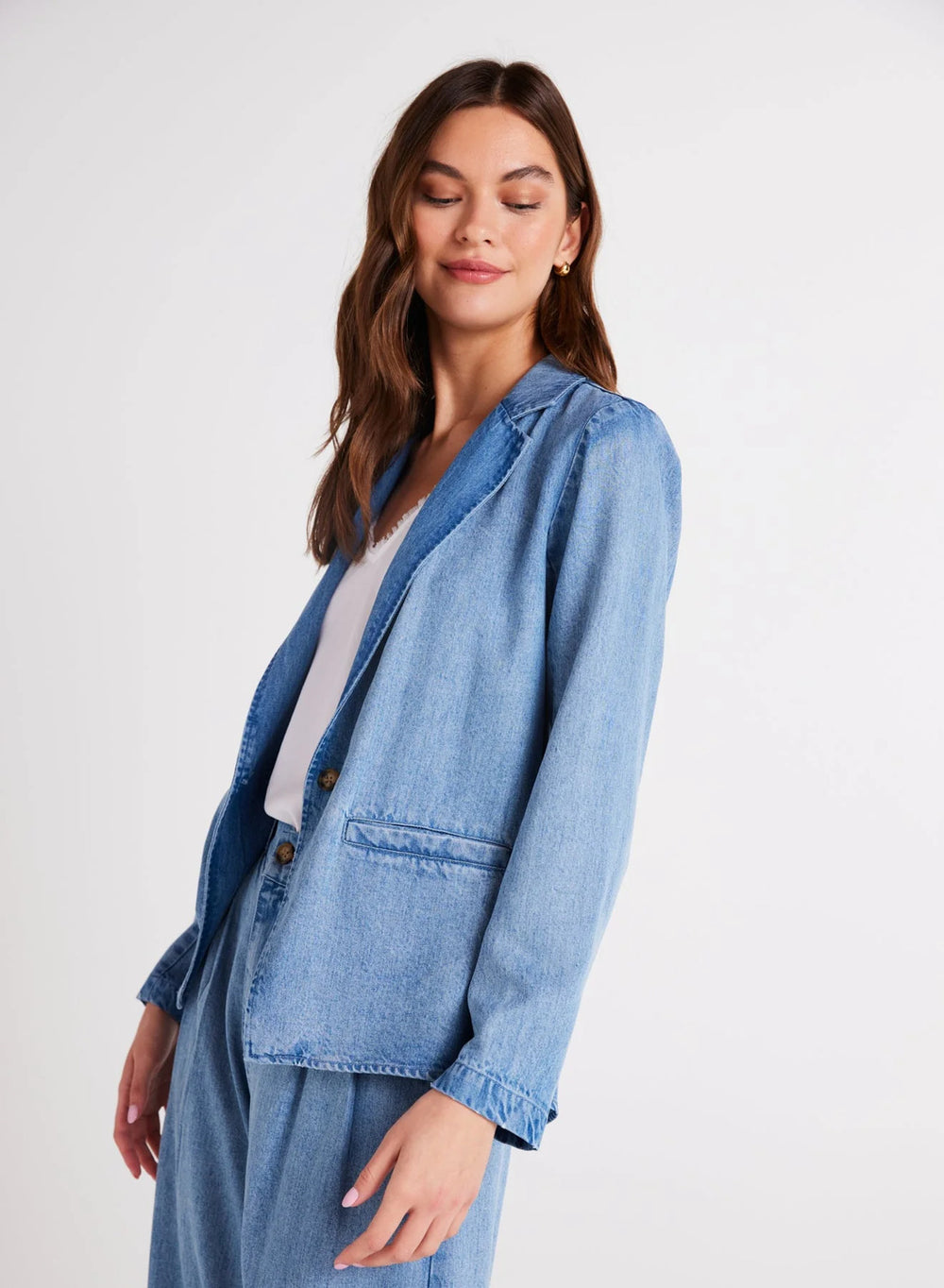 Bella Dahl Jagger blazer-100% TENCEL™ Lyocell-DAMES BLAZERS & GILETS-Blauw