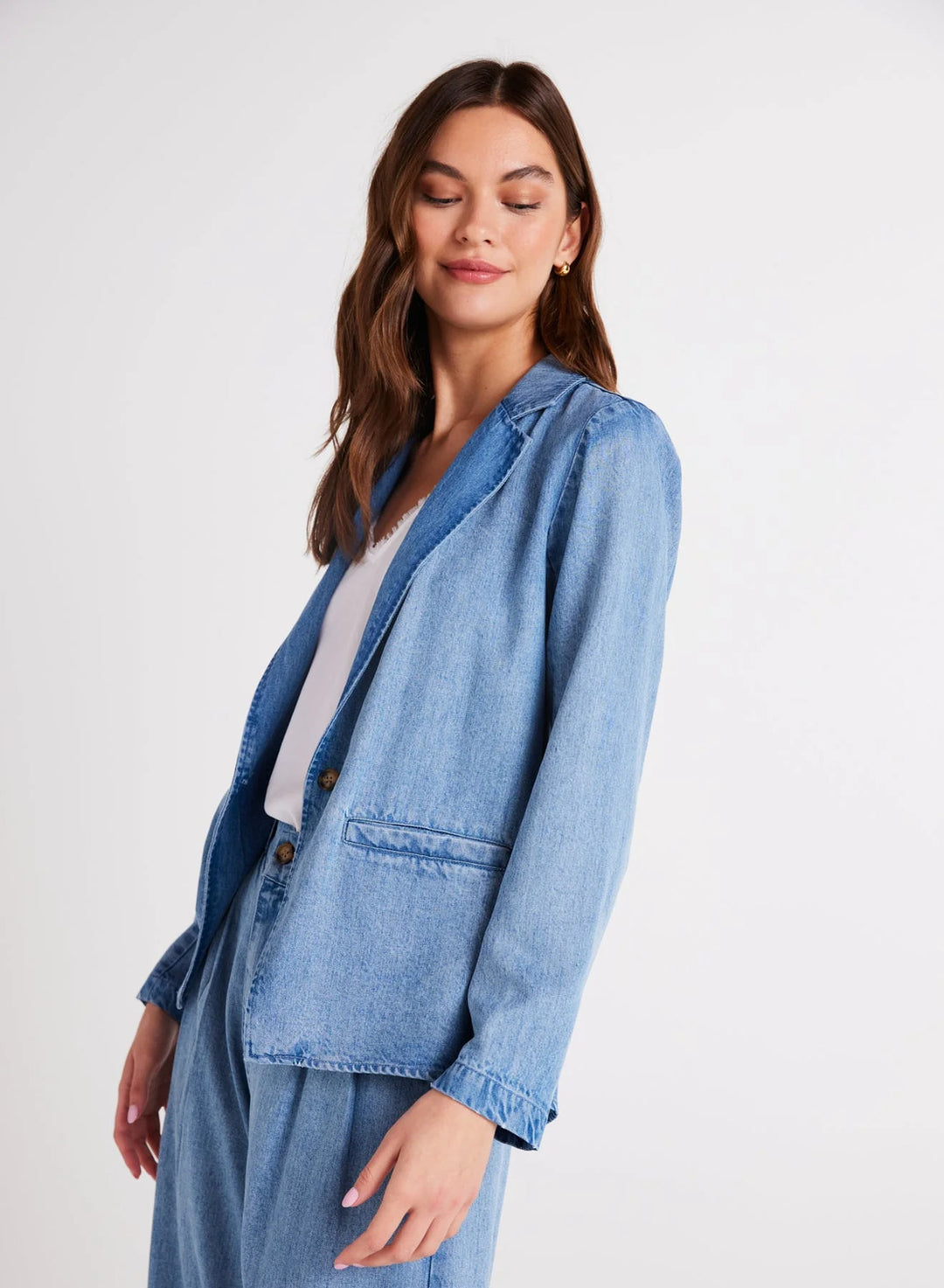 Bella Dahl Jagger blazer-100% TENCEL™ Lyocell-DAMES BLAZERS & GILETS-Blauw