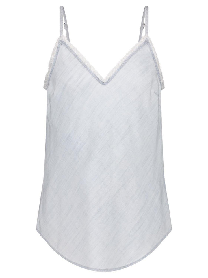 Bella Dahl top-55% cupro, 45% rayon-DAMES TOPS & BLOUSES-Blauw