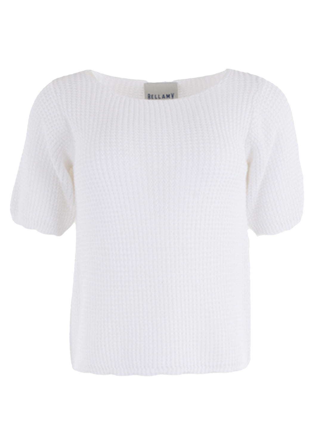 Bellamy Gallery gebreide trui EEF-100% katoen-DAMES TRUIEN & VESTEN-Wit