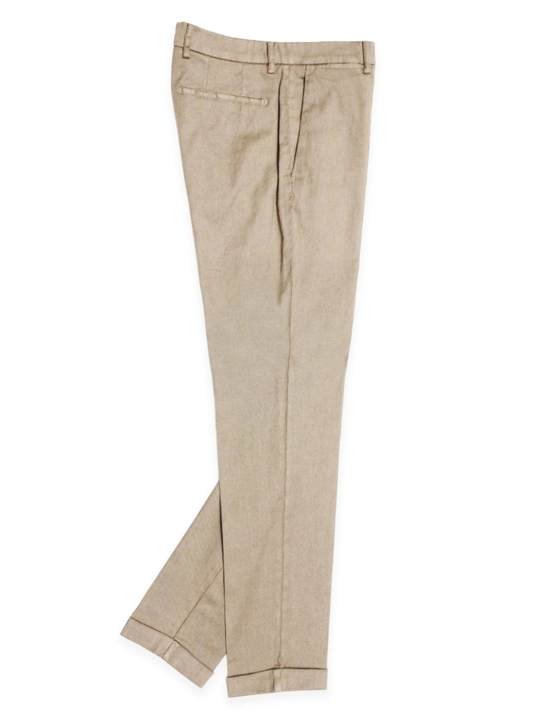 Berwich Katoen-linnen Stretch Y Retro Long-51% linnen, 47% katoen, 1% elastaan-HEREN BROEKEN-Beige