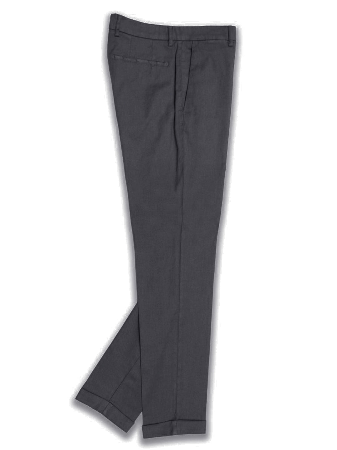Berwich Katoen-linnen Stretch Y Retro Long-51% linnen, 47% katoen, 1% elastaan-HEREN BROEKEN-Blauw