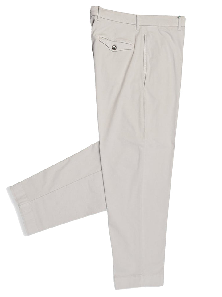 Berwich Morello Chino – Beige (Pomice)-61% katoen, 34% lyocell, 5% elasthaan-HEREN BROEKEN-Beige