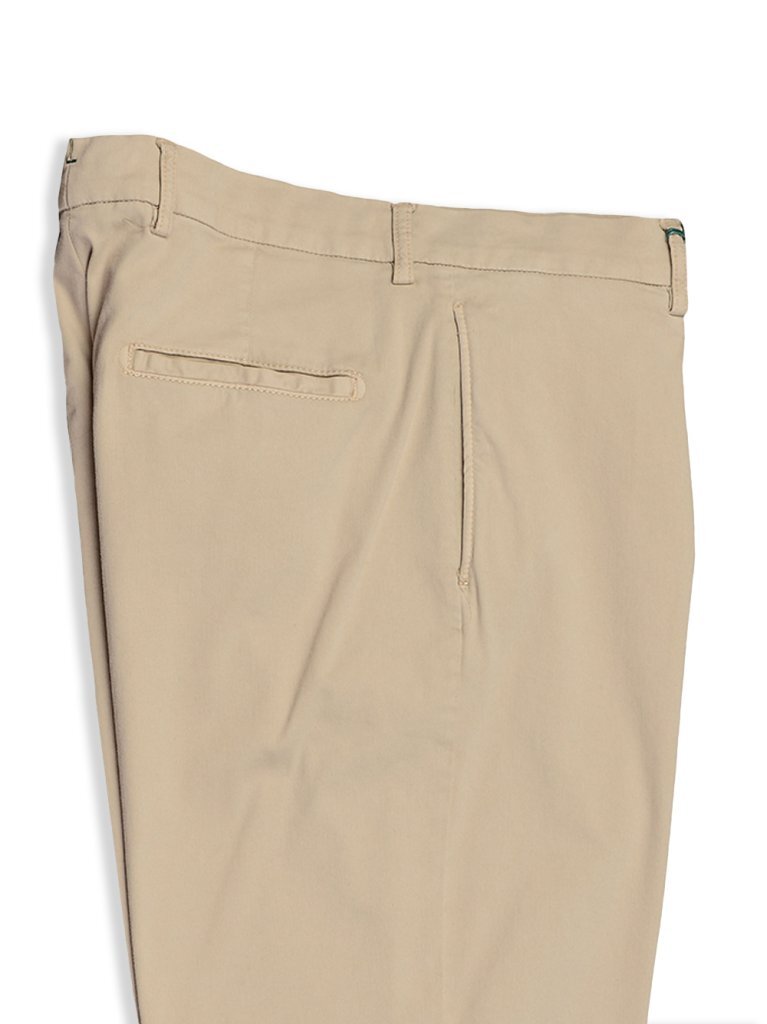 Berwich Morello Elax Chino – Beige-61% katoen, 34% lyocell, 5% elasthaan-HEREN BROEKEN-Beige