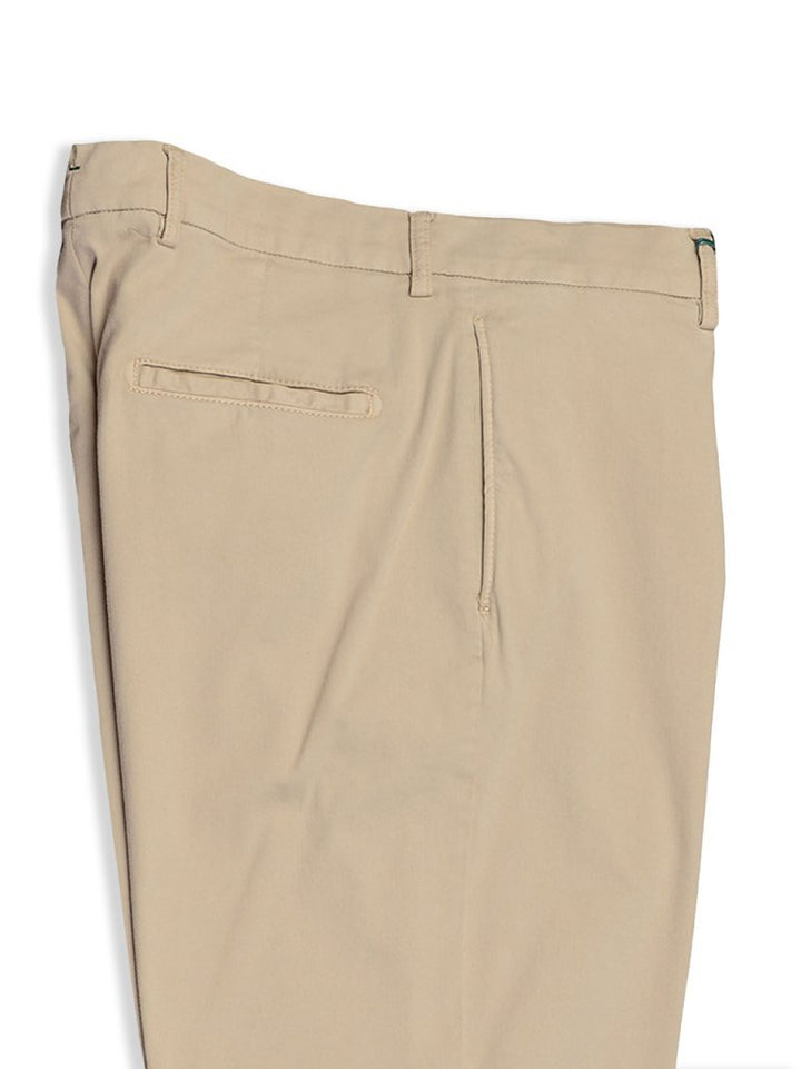 Berwich Morello Elax Chino – Beige-61% katoen, 34% lyocell, 5% elasthaan-HEREN BROEKEN-Beige