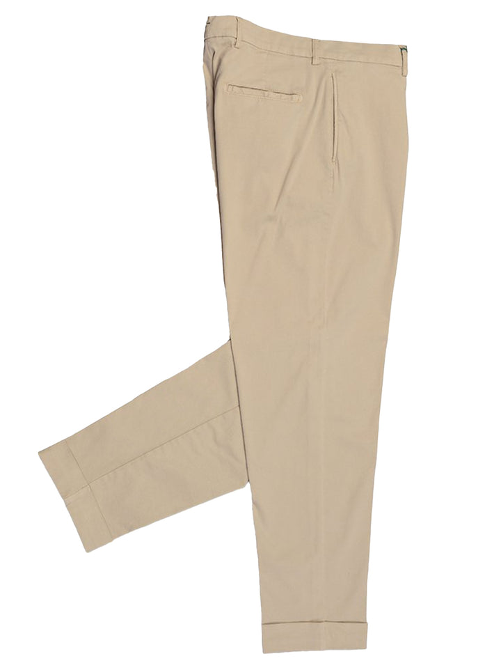 Berwich Morello Elax Chino – Beige-61% katoen, 34% lyocell, 5% elasthaan-HEREN BROEKEN-Beige
