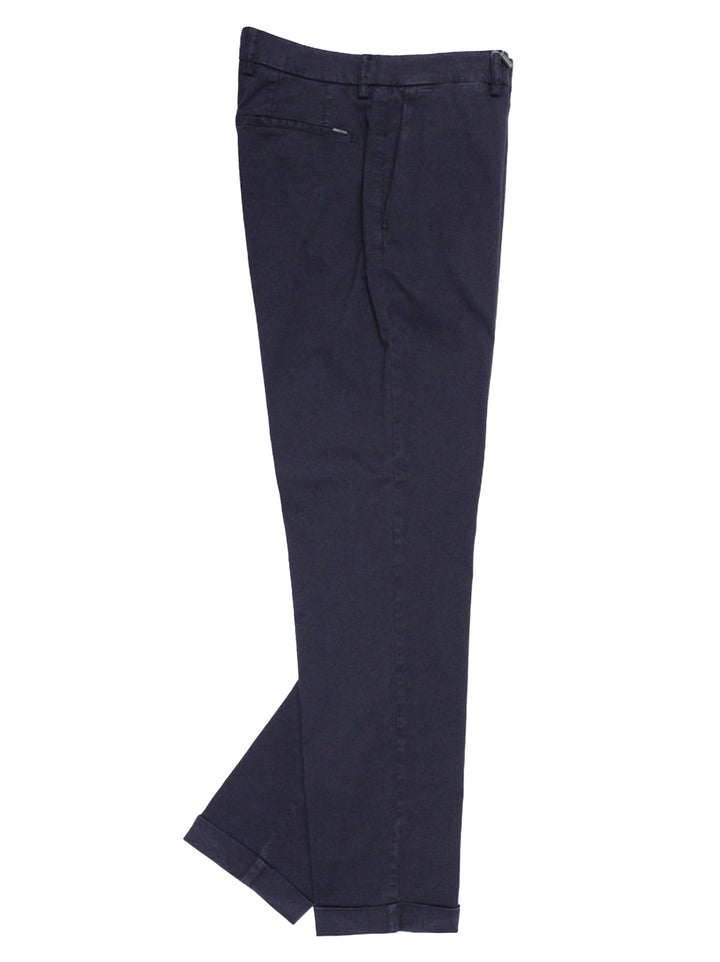 Berwich Morello Elax Chino – Blauw-61% katoen, 34% lyocell, 5% elasthaan-HEREN BROEKEN-Blauw