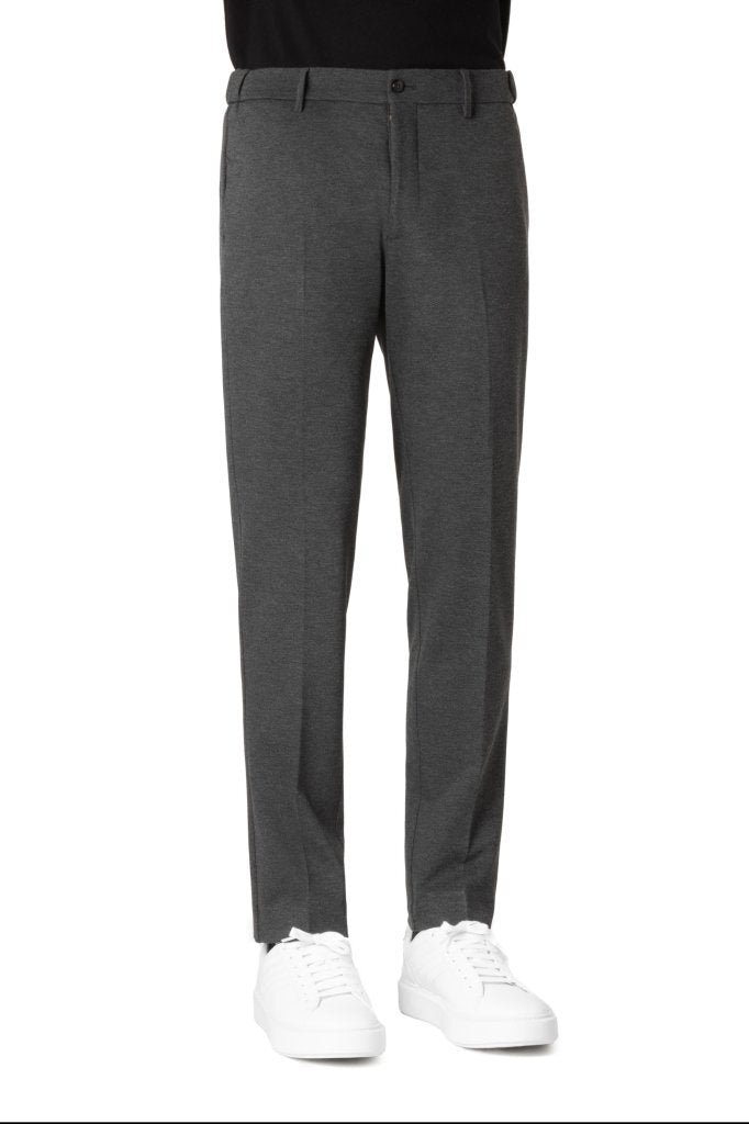 BERWICH Morello Elax Chino – Grijs-70% viscose, 25% polyamide, 5% elastaan-HEREN BROEKEN-Grijs