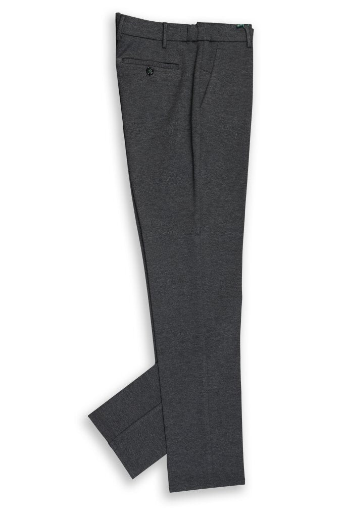 BERWICH Morello Elax Chino – Grijs-70% viscose, 25% polyamide, 5% elastaan-HEREN BROEKEN-Grijs