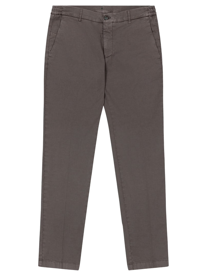 Berwich Morello Elax GD Slim Fit Chino – Bruin-58% lyocel, 40% katoen, 2% elastaan-HEREN BROEKEN-Bruin