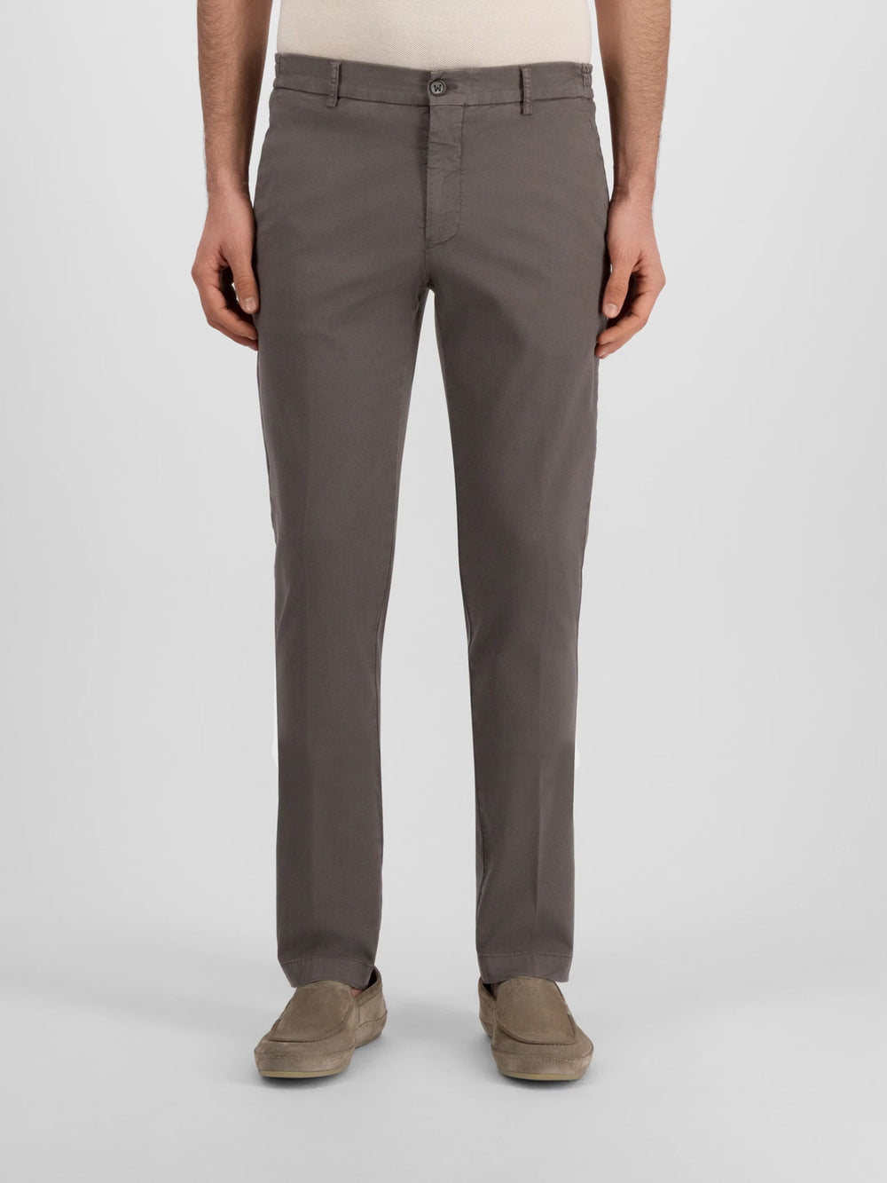 Berwich Morello Elax GD Slim Fit Chino – Bruin-58% lyocel, 40% katoen, 2% elastaan-HEREN BROEKEN-Bruin