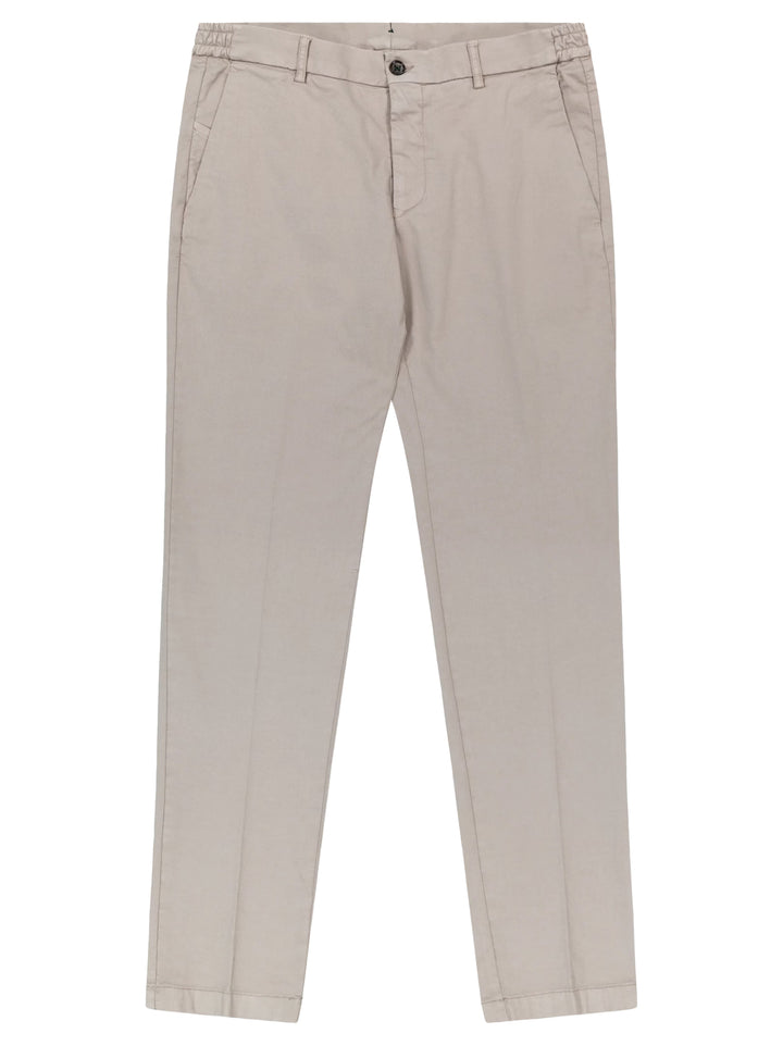  Berwich Morello Elax GD Slim Fit Chino – Grijs-58% lyocel, 40% katoen, 2% elastaan-HEREN BROEKEN-Grijs