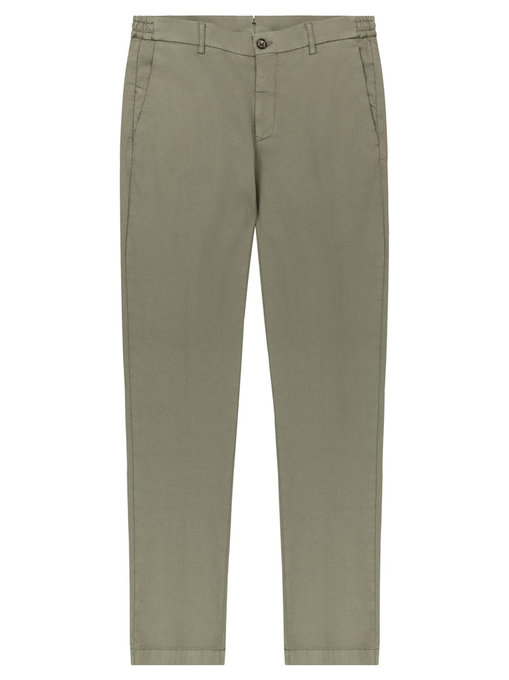 Berwich Morello Elax GD Slim Fit Chino – Groen-58% lyocel, 40% katoen, 2% elastaan-HEREN BROEKEN-Groen