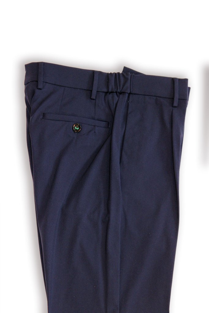 Berwich Morello Elax Pantalon – Navy-52% katoen, 40% polyamide, 8% elasthaan-HEREN BROEKEN-Blauw