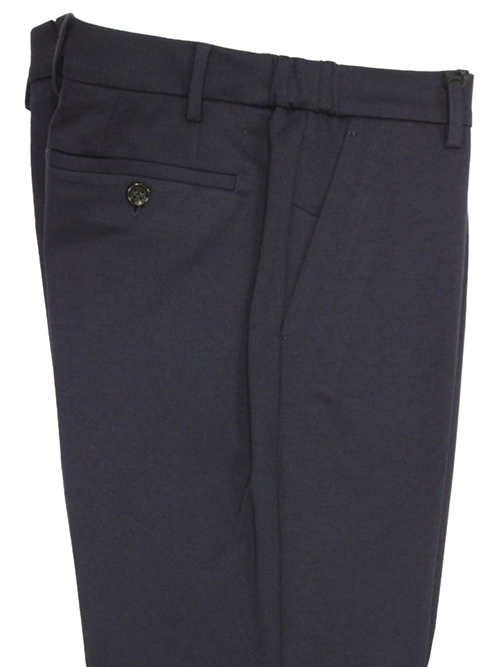 BERWICH Morello Elax Travel Chino – Blauw-70% viscose, 25% polyamide, 5% elastaan-HEREN BROEKEN-Blauw