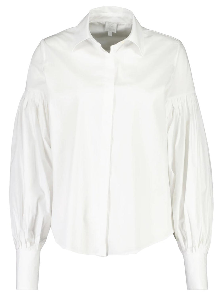 Better Rich BALLON BLOUSE-97% katoen | 3% elasthaan-DAMES TOPS & BLOUSES-Wit