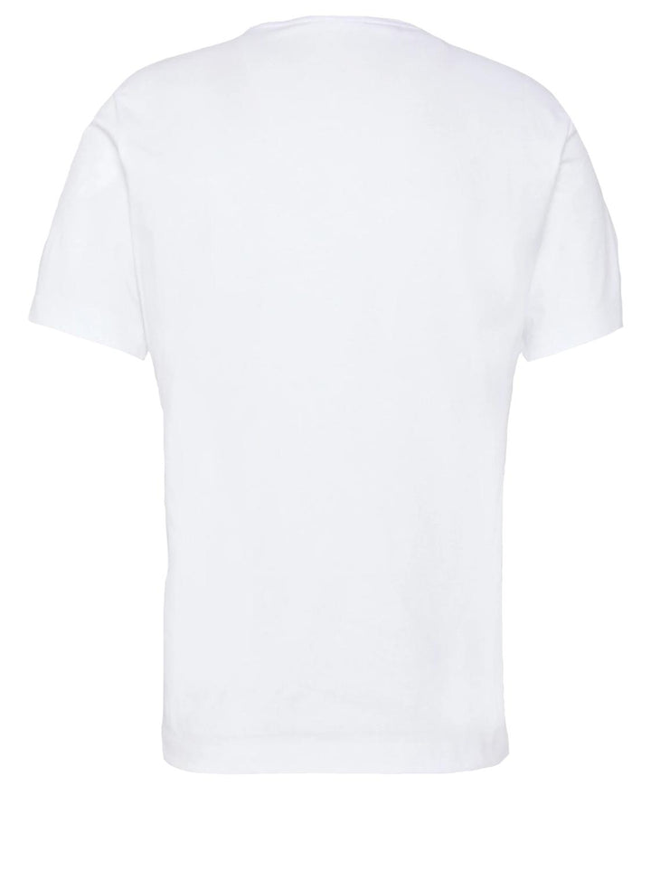 Blauer T-shirt wit-100% katoen-HEREN POLO'S & T-SHIRTS-Wit