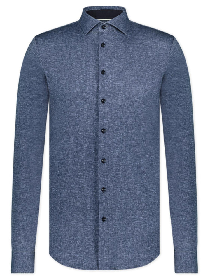 Blue Industry casual shirt-100% katoen-HEREN SHIRTS-Blauw