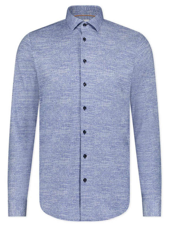 Blue Industry casual shirt-100% katoen-HEREN SHIRTS-Blauw