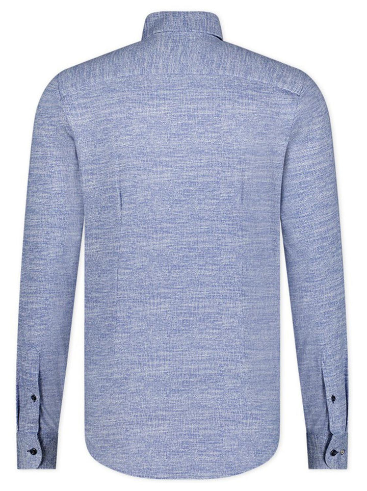 Blue Industry casual shirt-100% katoen-HEREN SHIRTS-Blauw