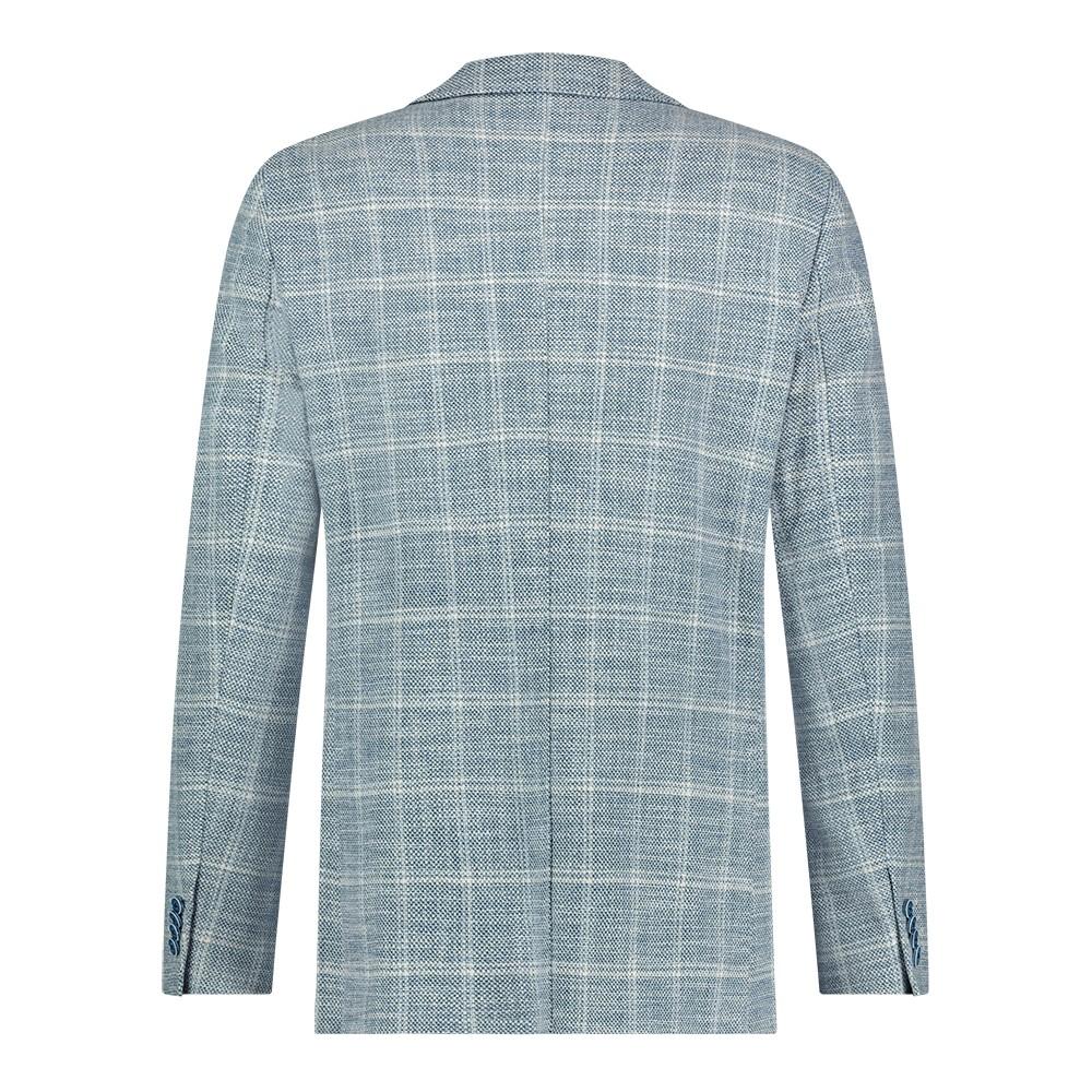 Blue Industry colbert Cobalt-84% katoen, 16% linnen-HEREN PAKKEN & COLBERTS-Blauw