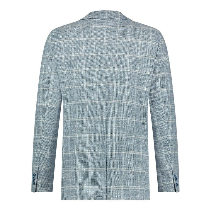 Blue Industry colbert Cobalt-84% katoen, 16% linnen-HEREN PAKKEN & COLBERTS-Blauw