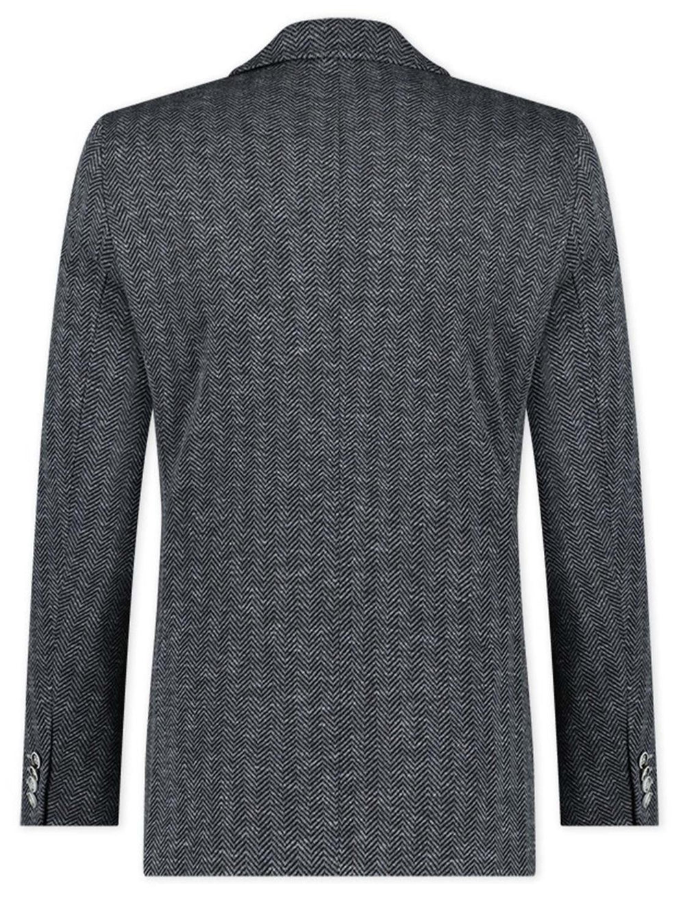 Blue Industry colbert visgraat-64% polyester, 20% viskose, 16% wol-HEREN PAKKEN & COLBERTS-Antraciet