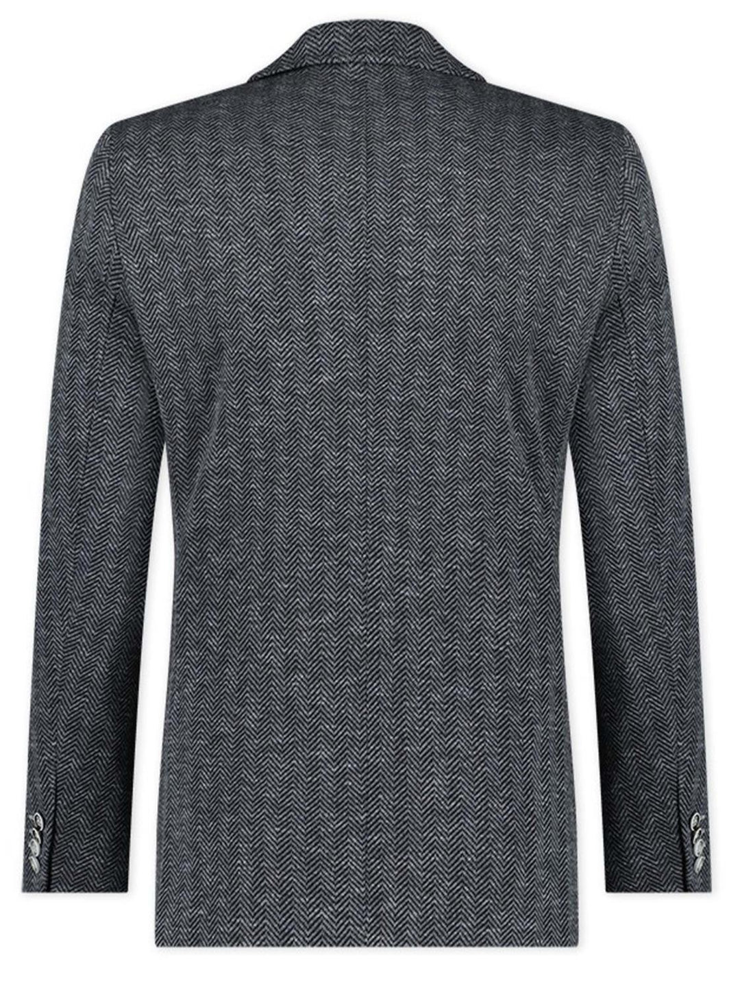 Blue Industry colbert visgraat-64% polyester, 20% viskose, 16% wol-HEREN PAKKEN & COLBERTS-Antraciet