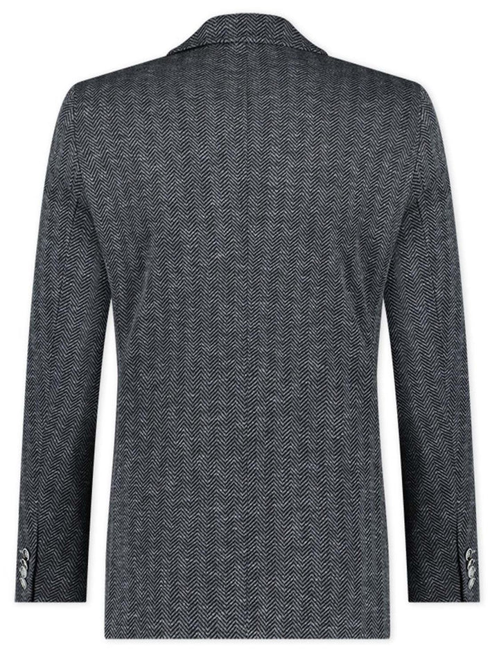 Blue Industry colbert visgraat-64% polyester, 20% viskose, 16% wol-HEREN PAKKEN & COLBERTS-Antraciet