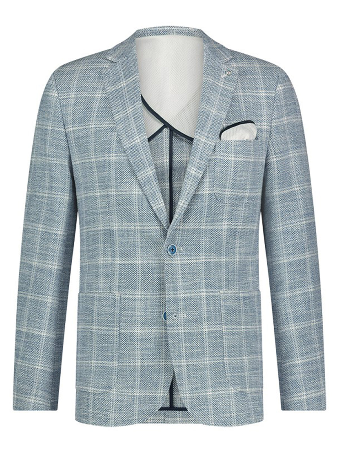 Blue Industry JBIS24-M17-55% polyester, 39% viskose, 6% elasthaan-HEREN PAKKEN & COLBERTS-Blauw