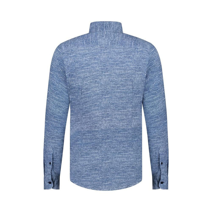 Blue Industry jersey shirt-100% katoen-HEREN SHIRTS-Blauw