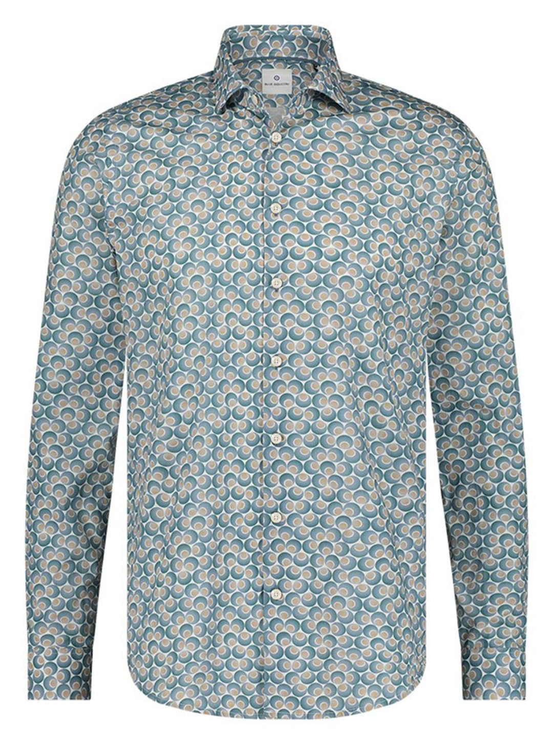 Blue Industry katoenen shirt-100% katoen-HEREN SHIRTS-Groen